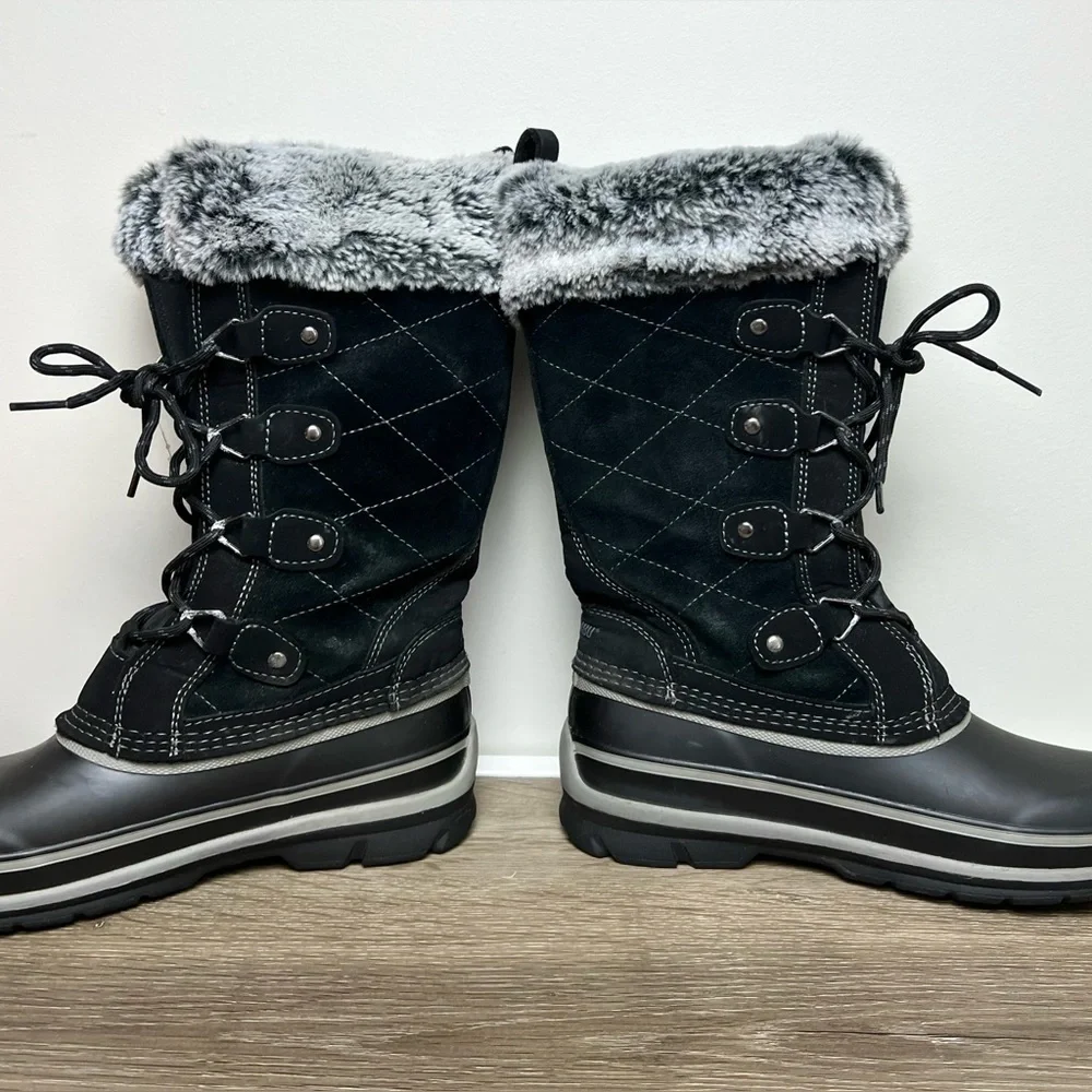 Khombu Womens Ellie Lace Up Winter Boots Sz 7